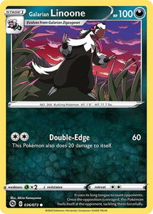 Galarian Linoone - Champion's Path (CHP) #36/73 - Common Pokémon Trading Card