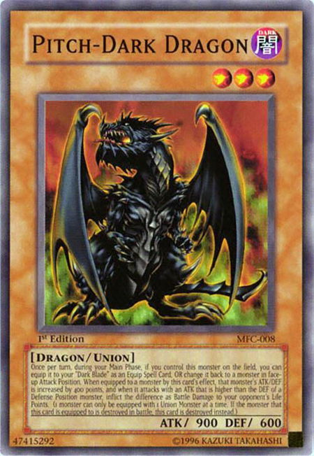 Pitch-Dark Dragon - Magician's Force YuGiOh trading card