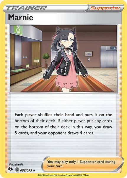 Marnie trading card from Champion's Path Marnie - Champion's Path Pokémon trading card