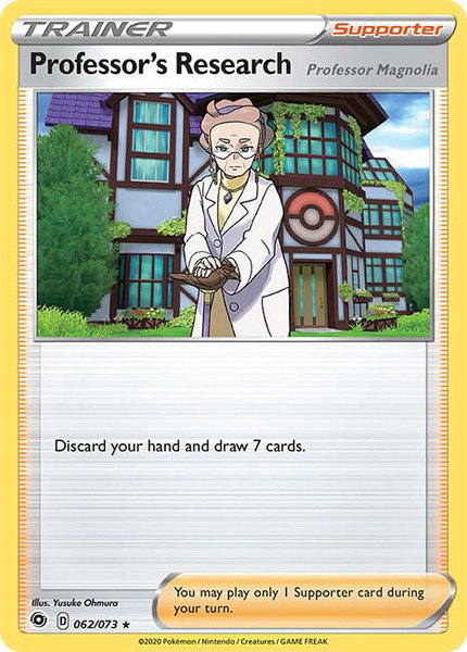 Professor's Research trading card from Champion's Path Professor's Research - Champion's Path Pokémon trading card
