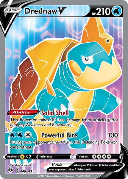Drednaw V (Full Art) trading card from Champion's Path Drednaw V (Full Art) - Champion's Path Pokémon trading card
