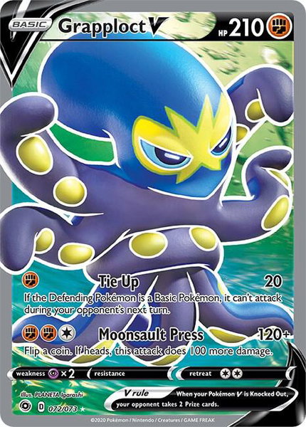 Grapploct V (Full Art) trading card from Champion's Path Grapploct V (Full Art) - Champion's Path Pokémon trading card