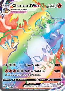 Charizard VMAX (Secret) - Champion's Path (CHP) #74/73 - Secret Rare Pokémon Trading Card
