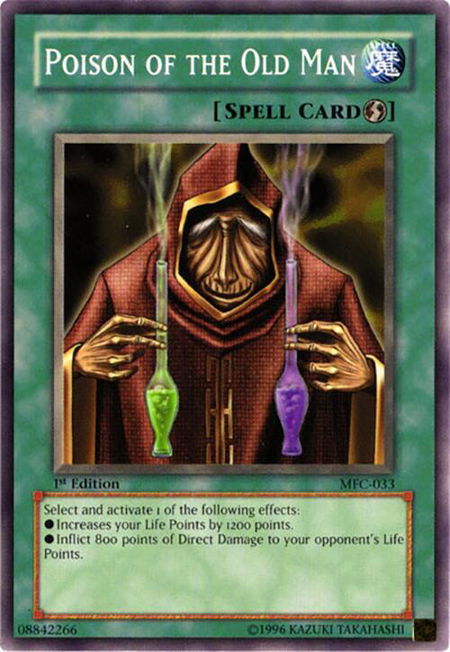 Poison of the Old Man - Magician's Force YuGiOh trading card