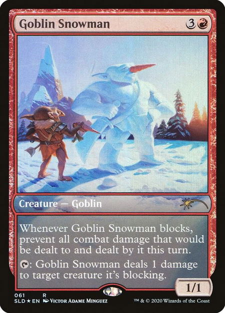 Goblin Snowman trading card from Secret Lair Drop Series Goblin Snowman - Secret Lair Drop Series Magic: The Gathering trading card