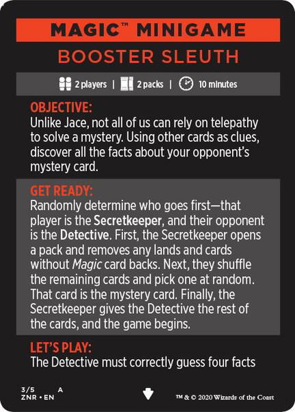 Magic Minigame: Booster Sleuth - Zendikar Rising Magic: The Gathering trading card