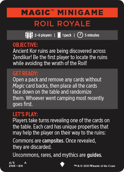 Magic Minigame: Roil Royale trading card from Zendikar Rising Magic Minigame: Roil Royale - Zendikar Rising Magic: The Gathering trading card