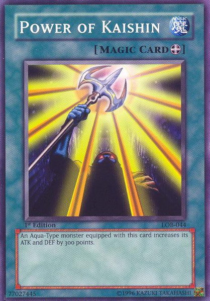 Power of Kaishin trading card from The Legend of Blue Eyes White Dragon Power of Kaishin - The Legend of Blue Eyes White Dragon YuGiOh trading card