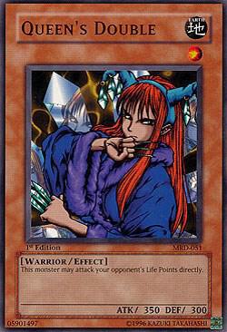 Queen's Double trading card from Metal Raiders Queen's Double - Metal Raiders YuGiOh trading card