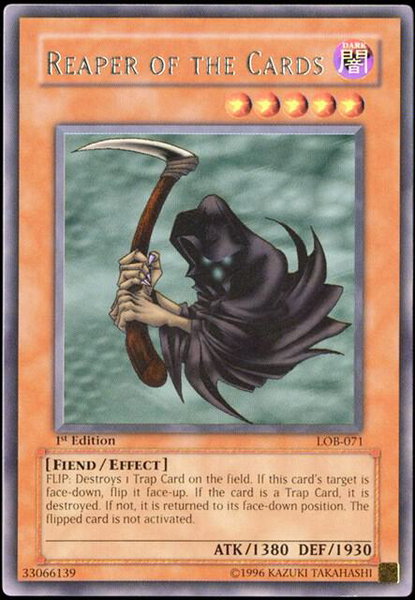 Reaper of the Cards trading card from The Legend of Blue Eyes White Dragon Reaper of the Cards - The Legend of Blue Eyes White Dragon YuGiOh trading card