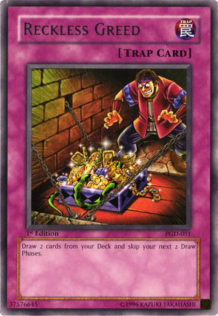 Reckless Greed trading card from Pharaonic Guardian Reckless Greed - Pharaonic Guardian YuGiOh trading card