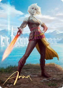Nahiri, Heir of the Ancients Art Card (3/81) (Gold-Stamped Signature) - Art Series: Zendikar Rising (ASZNR) #3 - Special Magic: The Gathering Trading Card
