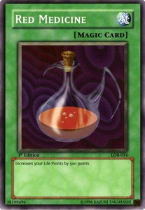 Red Medicine - The Legend of Blue Eyes White Dragon (LOB) #LOB-054 - Common / Short Print YuGiOh Trading Card