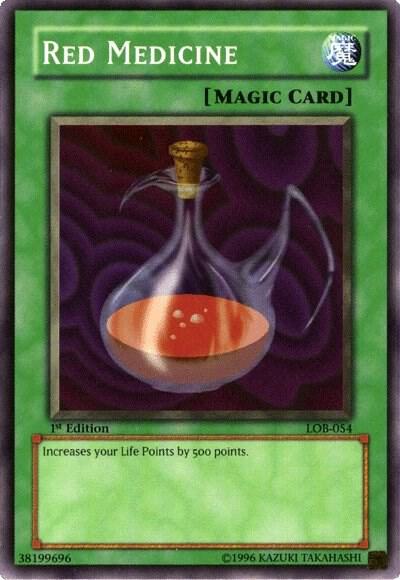 Red Medicine - The Legend of Blue Eyes White Dragon YuGiOh trading card