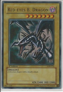 Red-Eyes B. Dragon - The Legend of Blue Eyes White Dragon (LOB) #LOB-070 - Ultra Rare YuGiOh Trading Card