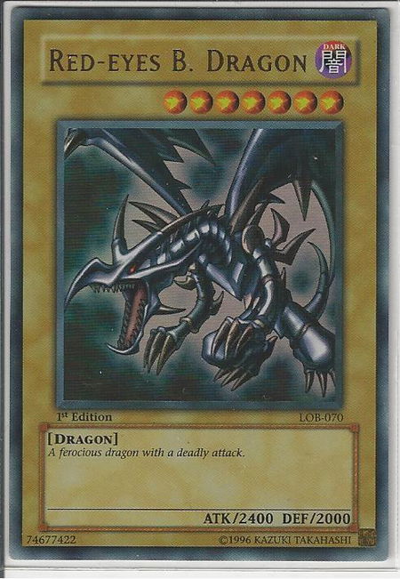 Red-Eyes B. Dragon - The Legend of Blue Eyes White Dragon YuGiOh trading card