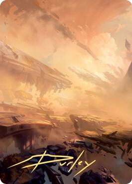 Plains Art Card (7/81) (Gold-Stamped Signature) - Art Series: Zendikar Rising Magic: The Gathering trading card