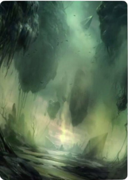 Swamp Art Card (13/81) - Art Series: Zendikar Rising Magic: The Gathering trading card