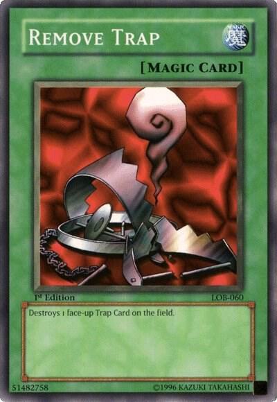 Remove Trap - The Legend of Blue Eyes White Dragon YuGiOh trading card