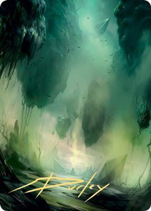 Swamp Art Card (13/81) (Gold-Stamped Signature) - Art Series: Zendikar Rising (ASZNR) #13 - Special Magic: The Gathering Trading Card