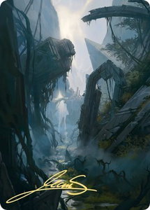 Swamp Art Card (14/81) (Gold-Stamped Signature) - Art Series: Zendikar Rising (ASZNR) #14 - Special Magic: The Gathering Trading Card