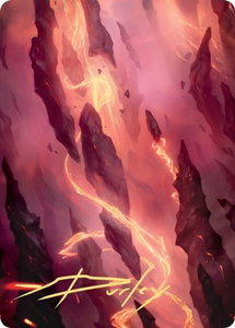 Mountain Art Card (16/81) (Gold-Stamped Signature) - Art Series: Zendikar Rising (ASZNR) #16 - Special Magic: The Gathering Trading Card