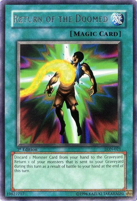 Return of the Doomed - Labyrinth of Nightmare YuGiOh trading card
