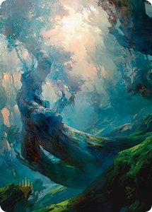 Forest Art Card (21/81) (Gold-Stamped Signature) - Art Series: Zendikar Rising (ASZNR) #21 - Special Magic: The Gathering Trading Card