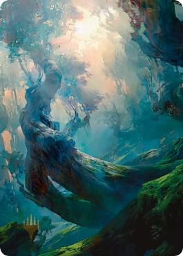 Forest Art Card (21/81) (Gold-Stamped Signature) - Art Series: Zendikar Rising Magic: The Gathering trading card