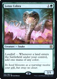 Lotus Cobra - Prerelease Cards (PRE) #193s - Rare Magic: The Gathering Trading Card