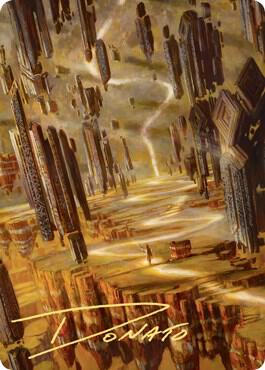 Brightclimb Pathway Art Card (Gold-Stamped Signature) - Art Series: Zendikar Rising Magic: The Gathering trading card