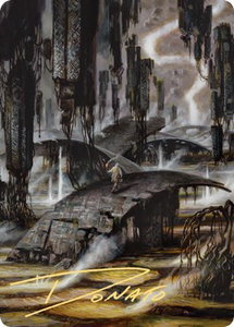 Grimclimb Pathway Art Card (Gold-Stamped Signature) - Art Series: Zendikar Rising (ASZNR) #24 - Special Magic: The Gathering Trading Card
