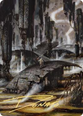 Grimclimb Pathway Art Card (Gold-Stamped Signature) - Art Series: Zendikar Rising Magic: The Gathering trading card