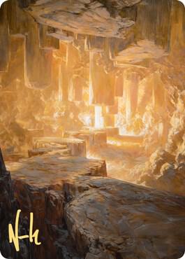 Pillarverge Pathway Art Card (Gold-Stamped Signature) - Art Series: Zendikar Rising Magic: The Gathering trading card