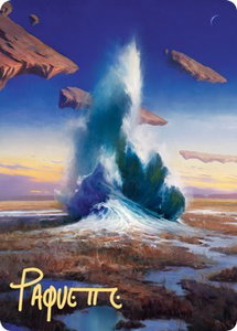 Flooded Strand Art Card (Gold-Stamped Signature) - Art Series: Zendikar Rising (ASZNR) #29 - Special Magic: The Gathering Trading Card