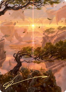 Windswept Heath Art Card (Gold-Stamped Signature) - Art Series: Zendikar Rising (ASZNR) #30 - Special Magic: The Gathering Trading Card