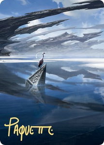 Seachrome Coast Art Card (Gold-Stamped Signature) - Art Series: Zendikar Rising (ASZNR) #31 - Special Magic: The Gathering Trading Card