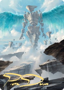 Celestial Colonnade Art Card (Gold-Stamped Signature) - Art Series: Zendikar Rising (ASZNR) #33 - Special Magic: The Gathering Trading Card