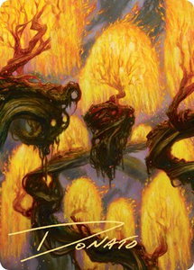 Grove of the Burnwillows Art Card (Gold-Stamped Signature) - Art Series: Zendikar Rising (ASZNR) #34 - Special Magic: The Gathering Trading Card