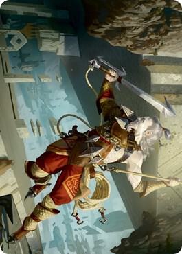 Cliffhaven Sell-Sword Art Card (Gold-Stamped) - Art Series: Zendikar Rising Magic: The Gathering trading card