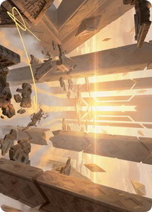 Skyclave Basilica Art Card (Gold-Stamped Signature) - Art Series: Zendikar Rising (ASZNR) #44 - Special Magic: The Gathering Trading Card