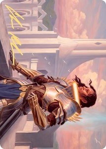 Tazri, Beacon of Unity Art Card (Gold-Stamped Signature) - Art Series: Zendikar Rising (ASZNR) #45 - Special Magic: The Gathering Trading Card