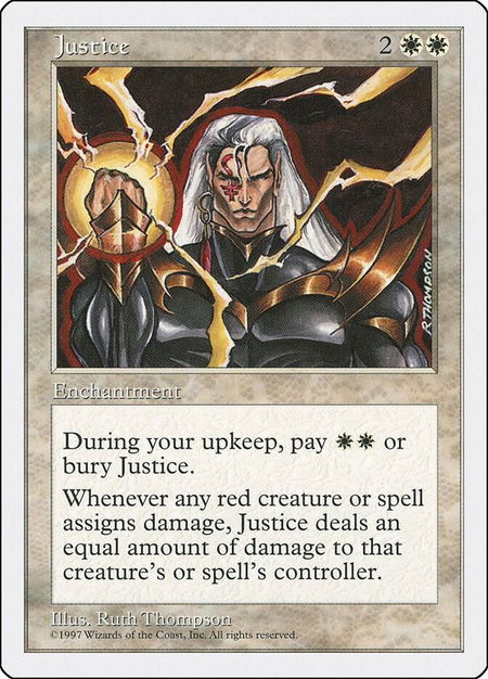Justice - Fifth Edition Magic: The Gathering trading card