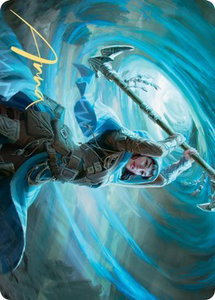 Sea Gate Stormcaller Art Card (Gold-Stamped Signature) - Art Series: Zendikar Rising (ASZNR) #50 - Special Magic: The Gathering Trading Card