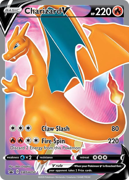 Charizard V - SWSH050 - SWSH: Sword & Shield Promo Cards Pokémon trading card