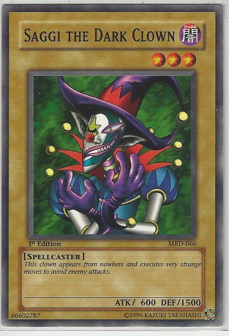 Saggi the Dark Clown - Metal Raiders YuGiOh trading card
