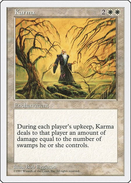 Karma trading card from Fifth Edition Karma - Fifth Edition Magic: The Gathering trading card