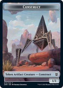 Construct // Drake Double-Sided Token - Zendikar Rising (ZNR) #10 // 5 - Token Magic: The Gathering Trading Card
