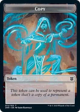 Copy // Drake Double-Sided Token trading card from Zendikar Rising Copy // Drake Double-Sided Token - Zendikar Rising Magic: The Gathering trading card