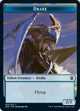 Drake // Plant Double-Sided Token trading card from Zendikar Rising Drake // Plant Double-Sided Token - Zendikar Rising Magic: The Gathering trading card